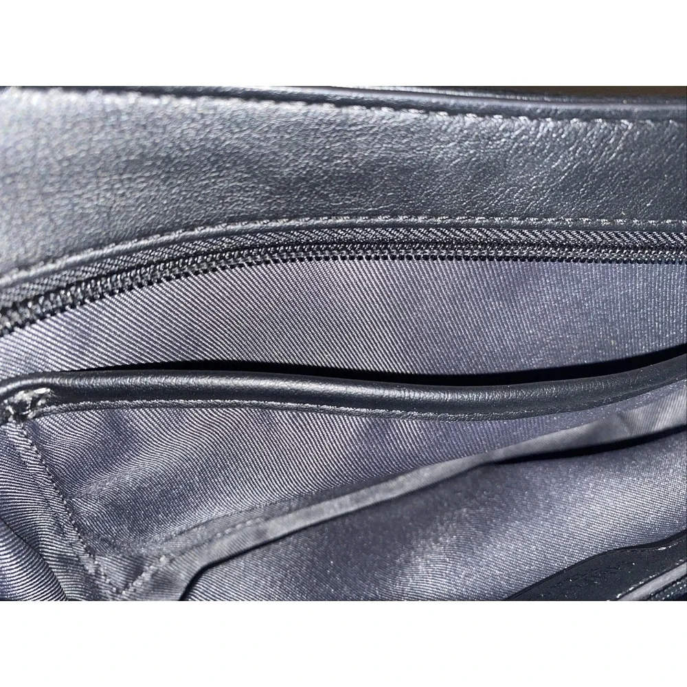 Simply Vera Wang Adrienne Top Zip Black Chain Strap Crossbody Bag